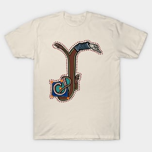 Letter J Manicule W 14C Maastricht Psalter parody T-Shirt